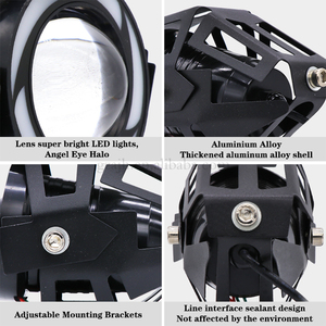 Motorcycle <strong>Led</strong> Headlight 20w <strong>U5</strong> U7 <strong>Led</strong> Light 12V/80V U2/U3/<strong>U5</strong>/U7/U10 Laser Strobe <strong>LED</strong> Projector Motorcycle Driving Light - Product Image 5