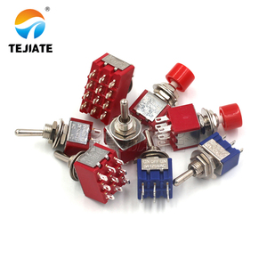 6 pin elektronik 2 pozisyon 3/9/12 Pin mikro kapalı geçiş anahtarı Push Button anahtarları 3 pozisyon kapak kırmızı 9 Pin geçiş anahtarı - Product Image 1