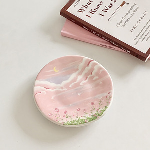 Vintage Finnish Ceramic Coffee Mug Set Minimalist Floral Latte <strong>Cup</strong> and Saucer for Afternoon Tea Reusable with Tray Gift - Product Image 4