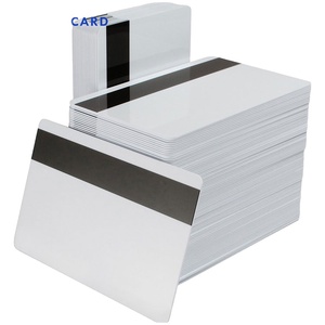 Белая пластиковая карта с магнитной полосой Hi-Co из ПВХ с программой - Product Image 1