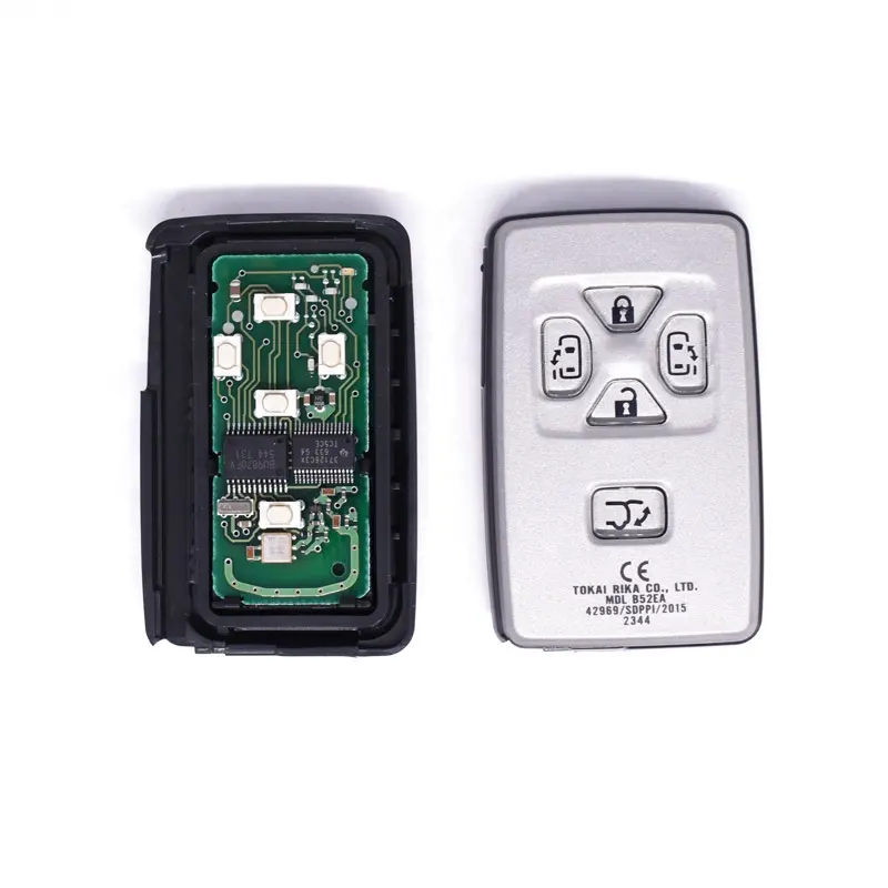 Original 5 botón de llave de control remoto fob con 433MHz inteligente remoto llave de coche 4D modelo de chip B52EA apto para Previa coche llave inteligente sin llave