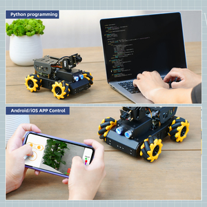 Hiwonder TurboPi AI Vision Line Follower Mecanum Wheels Raspberry Pi Robot Car con cámara Kit robótico educativo para principiantes