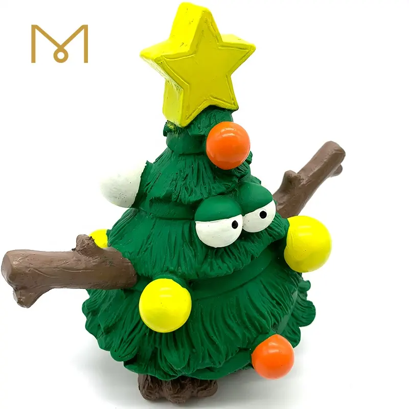 منتج جديد لشجرة عيد الميلاد مبتكر من المطاط اللاتكس مصمم للحيوانات الأليفة ألعاب الكريسماس للكلب