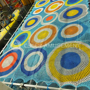 Cổ Vũ Vui Chơi Giải Trí Leo Núi <span class=keywords><strong>Net</strong></span> Trẻ Em Crochet Nylon Cầu Vồng <span class=keywords><strong>Net</strong></span> Sân Chơi Trong Nhà Thiết Bị - Product Image 4