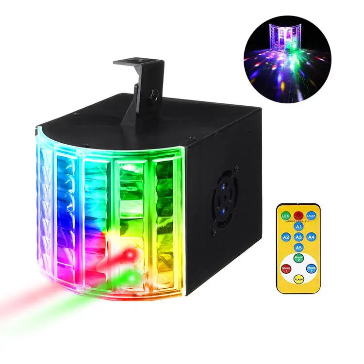 Projecteur LED à effet stroboscopique activé par le son, éclairage avec télécommande, lumières de fête, lampe Disco DJ