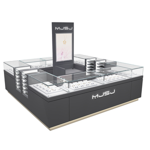 Custom Glass Jewelry Showcase for Mall Custom or Jewellery <strong>Shop</strong> Counter Display Cabinet Kiosk Ideas