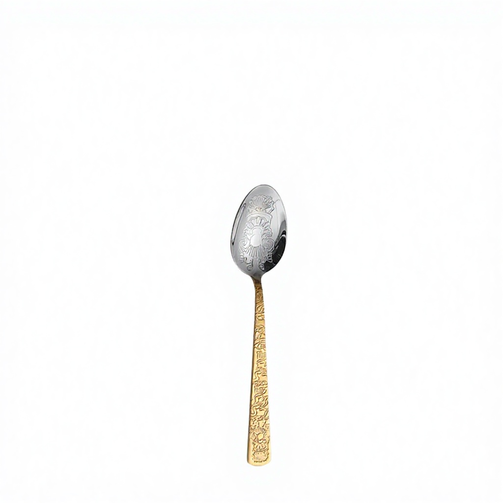 Half gold spoon