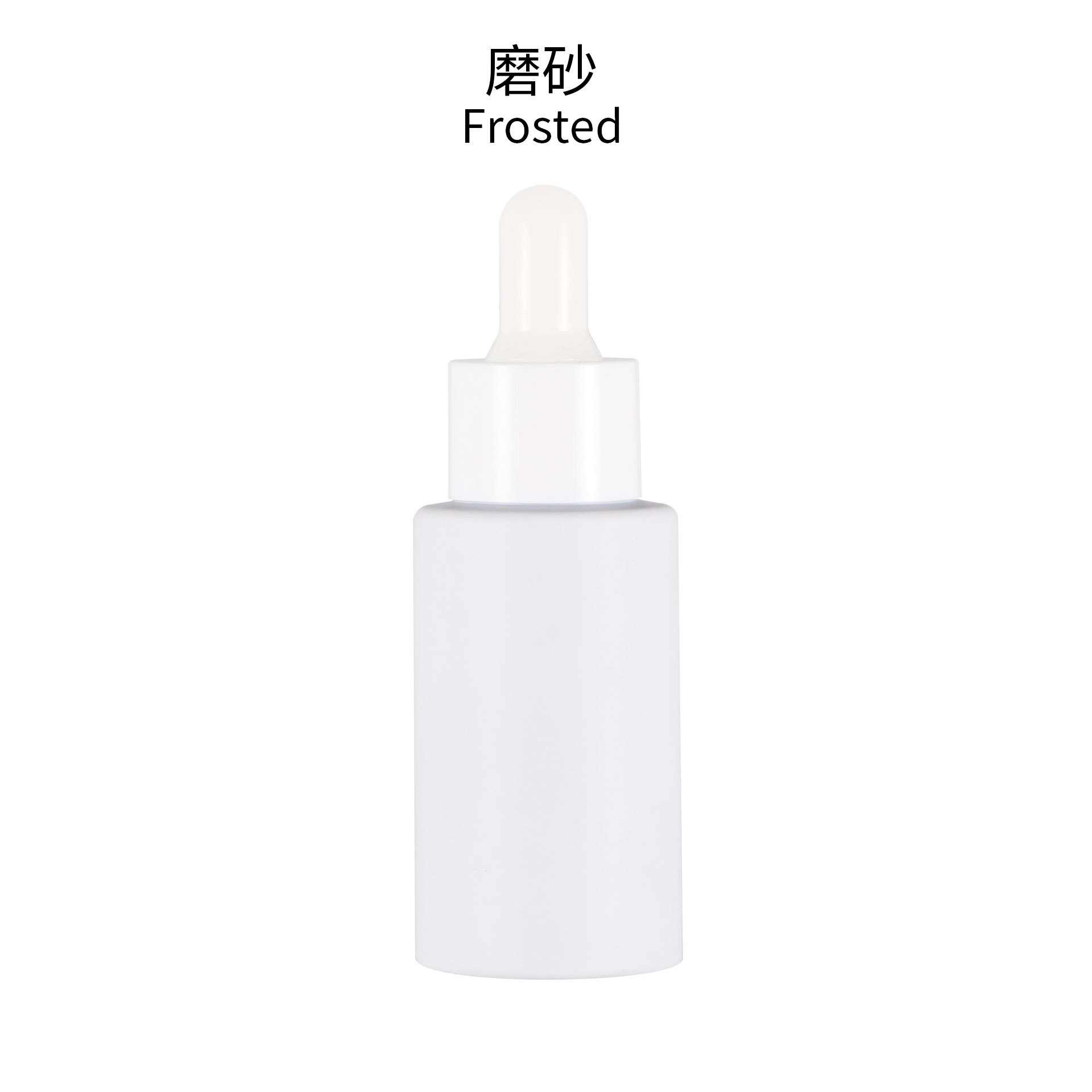 Flacon blanc mat avec anneau blanc