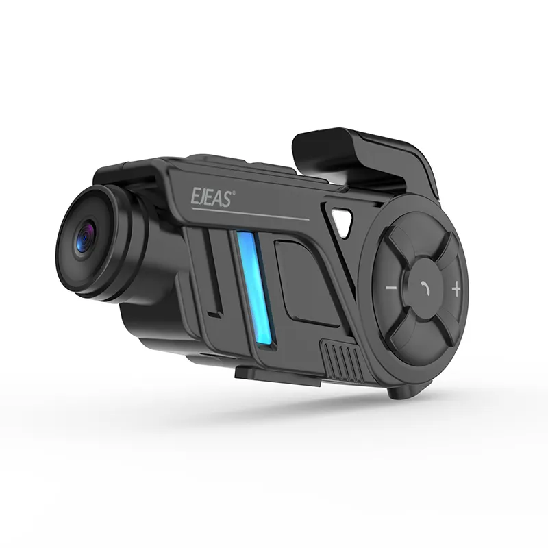 EJEAS Nuevo Modelo K1 Casco Bluetooth Auriculares Motocicleta WIFI Grabadora con Micrófono de Video Interno y Externo