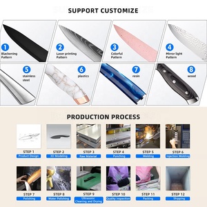 Cathylin 15 cái Trung Quốc Pro Nhà cung cấp chuyên nghiệp nhà sản xuất cao cấp cao cấp Nhà bếp dao <span class=keywords><strong>Set</strong></span> với gỗ khối hộp quà tặng - Product Image 4