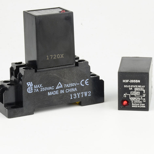 Din Rail Solid State <strong>Relay</strong> H3F-205SN DC Control AC DC-AC <strong>Input</strong> 5-24VDC <strong>Output</strong> 100-220VAC SSR <strong>Relay</strong> with Socket