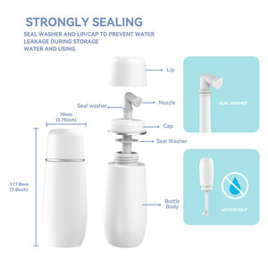 携帯用ポータブル400ML/13.5oz ABSビデボトルハンドヘルドShattaf 2025,工場供給お手入れ簡単なお手入れ