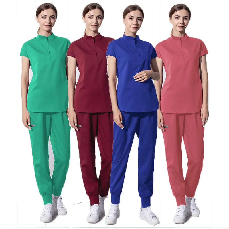 Roupas uniformes de esfoliação hospitalar respirável anti-rugas, roupas de esfoliação médicas fáceis de lavar, roupas para mulheres, uniformes cirúrgicos para fornecedores