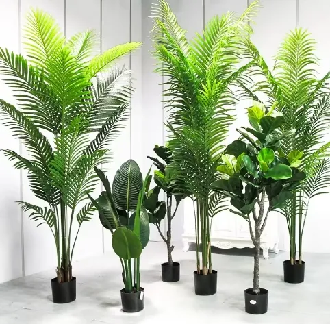 Ventas directas de fábrica de Tizen, plantas verdes falsas personalizadas, árbol de simulación Artificial en maceta para decoración interior o exterior