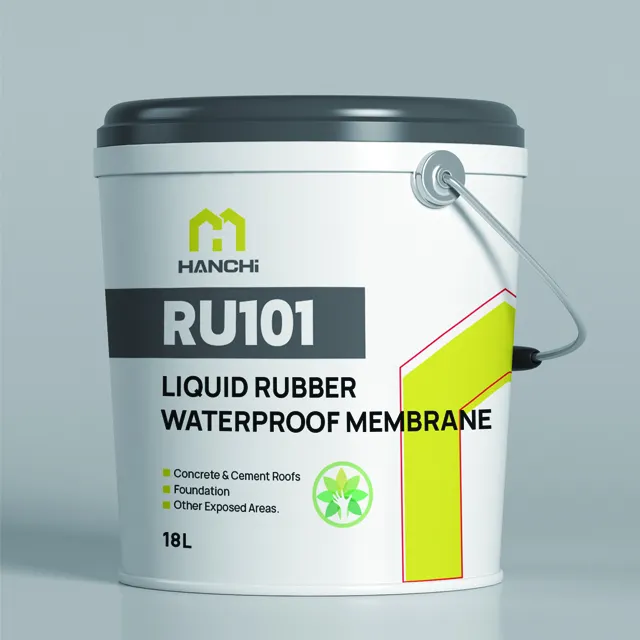 HANCHI RU101 Revestimento de borracha líquida pulverizada para telhado Revestimento de borracha de borracha líquida transparente com serviços OEM