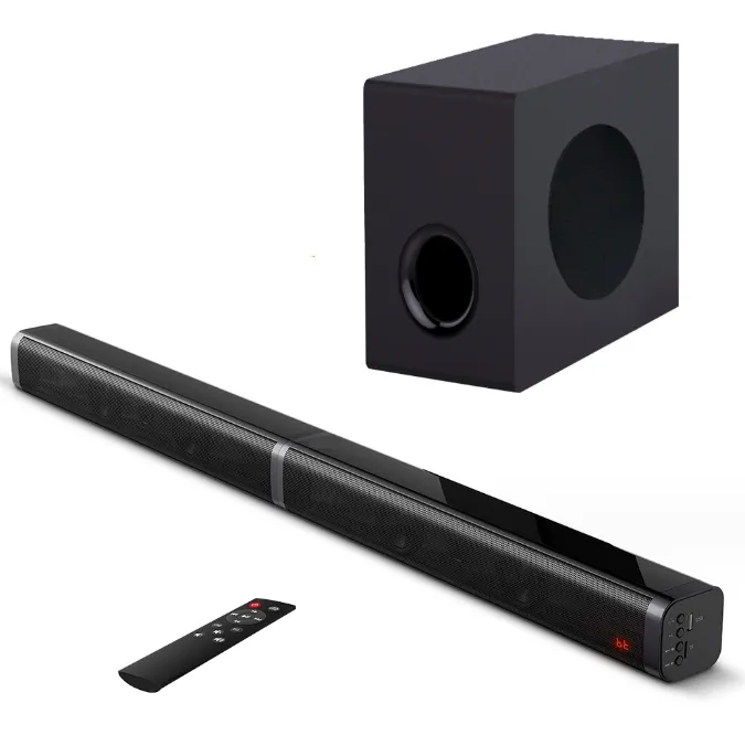 Không Dây Âm Thanh 2.1 Thanh Rạp Hát Tại Nhà Loa TV Hoạt Động Surround Stereo Soundbar Với Loa Siêu Trầm