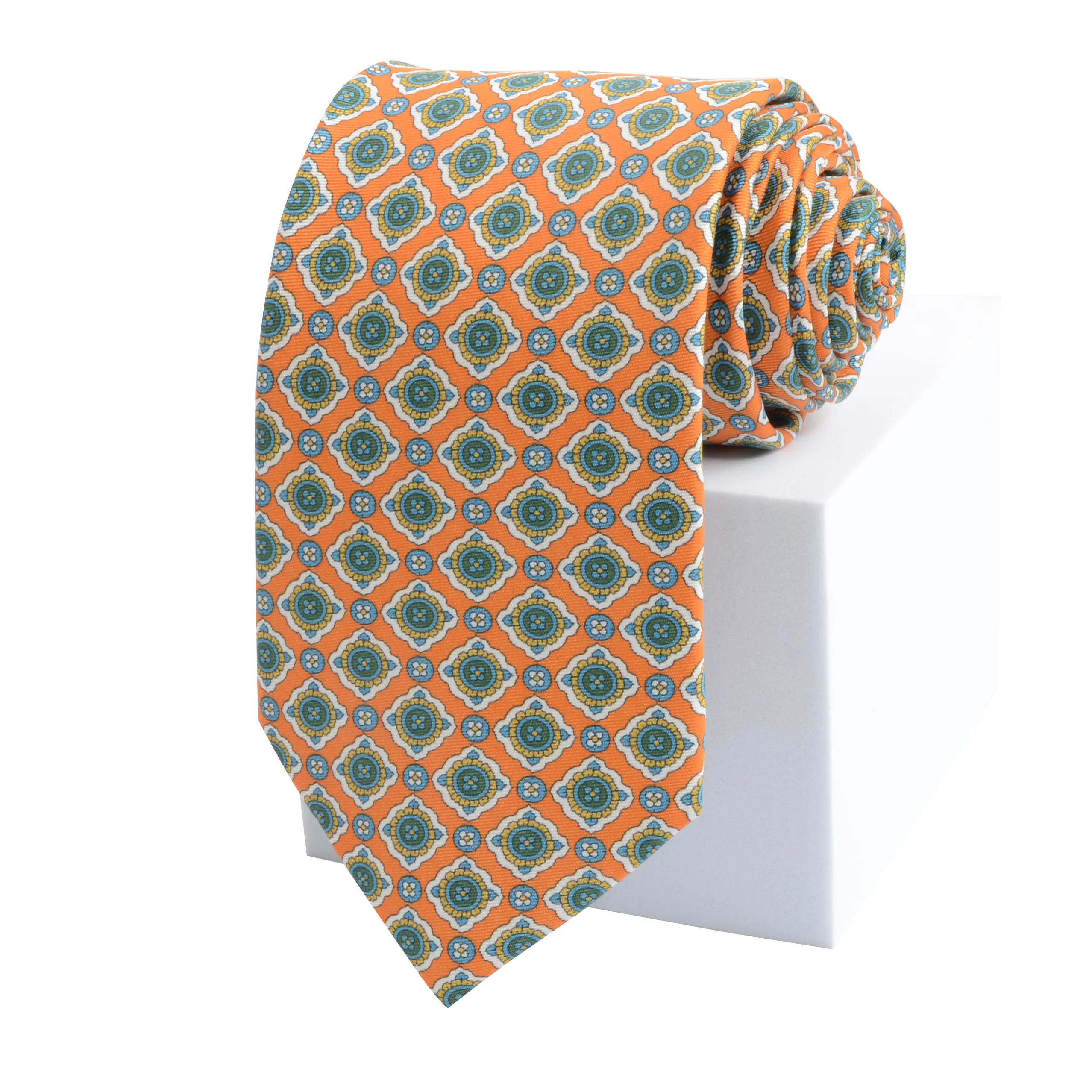 Hamocigia OEM Manufacture 100% Silk Printed fabric Necktie