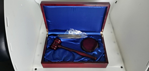 Executive President Award Engraved Rosewood <strong>Gavel</strong> Set with Sounding Block <strong>Gavel</strong> and Block - Product Image 3