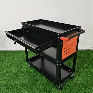 Metal Platform haddeleme urolling ty açık servis arabası üç raf mekanik çelik aracı sepeti Dolly - Product Image 6