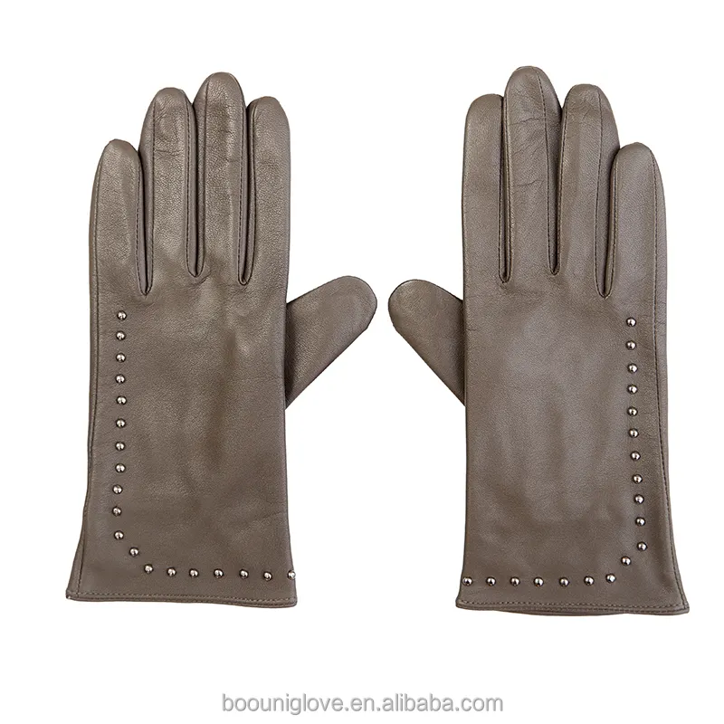Personalizzazione disponibile guanti e guanti in pelle di montone con anilina colorata classica da donna dalla cina