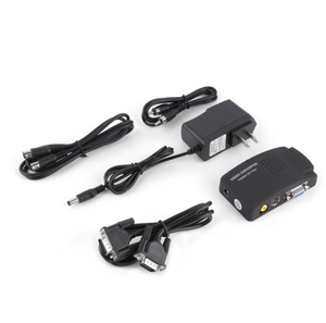 Adaptador convertidor de S-Video compuesto RCA AV de EE. UU. A VGA Pantalla ANCHA Video AV compuesto a Vga