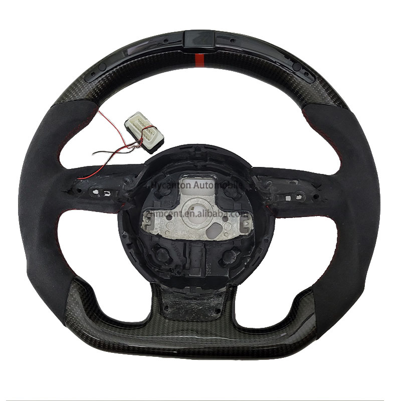 Alcantara+carbon fiber+red return mark +LED+red st