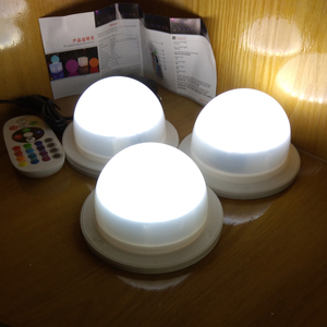 10ชิ้นจัดส่งรวดเร็วฟรีแอลอีดีแบตเตอรี่ไร้สายควบคุมด้วยรีโมตฐานไฟ LED สำหรับเฟอร์นิเจอร์ทำให้สว่าง - Product Image 4