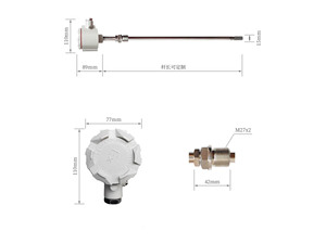 Sensor de temperatura y humedad de carcasa a prueba de explosiones, pantalla LCD de alarma de detección de temperatura y humedad industrial - Product Image 5