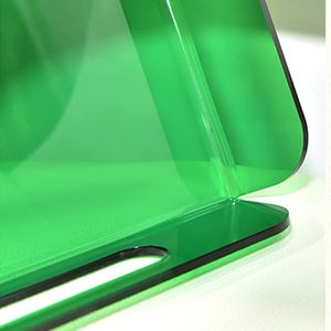 批发环保彩色亚克力托盘带把手早餐装饰茶几收纳器 - Product Image 2