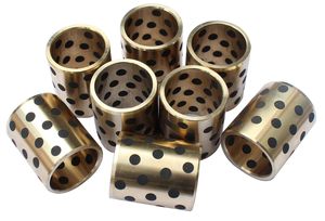Buje de bronce con tapón de grafito personalizado, bujes de cobre de grafito, 1 buje de cobre de grafito tipo JDB - Product Image 2
