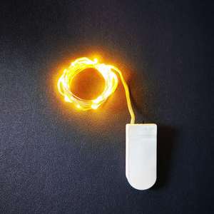 1m 2m 3m led bakır/gümüş tel düğme hücre CR2032 led dize peri işık parti düğün noel dekorasyon - Product Image 3