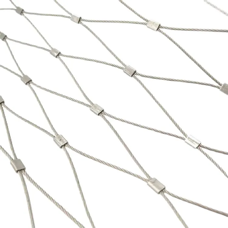 Red de carga de malla de cuerda de alambre de seguridad de metal de acero inoxidable de tamaño personalizado de fábrica