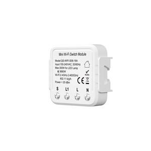 TUYA Wifi 16AミニスマートDIYスイッチウォールスイッチモジュールリレーパワーモニター付き双方向音声制御Alexa - Product Image 1