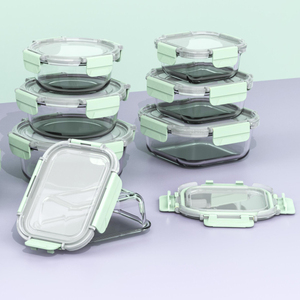 LINUO New Design High-borosilicat Glass <strong>Container</strong> with TPE Injection TPE <strong>Nonstick</strong> Seal Ring for Kitchen - Product Image 4