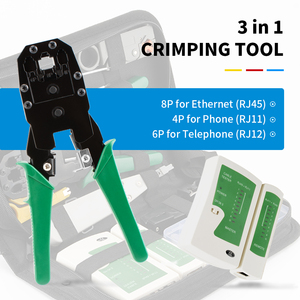 Set di strumenti manuali di rete per Computer RJ45/12/11 Lan Kit di strumenti di rete Crimper Stripper cavo strumento di prova per rete LAN - Product Image 6