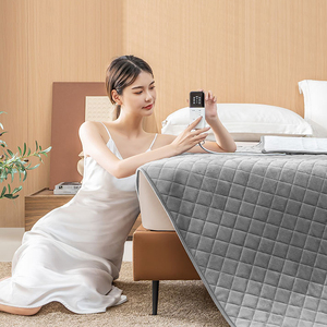 High Quality Heated Electric <strong>Blanket</strong> Throw Long Wool Fabric 6 Heat Settings Controller with LCD Screen - Product Image 6