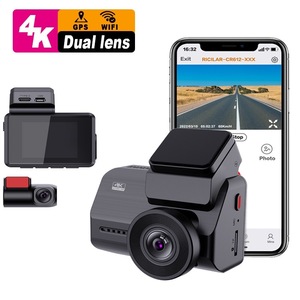 GPS Dash Cam 4K M800 Front Rear Inside <strong>Cameras</strong> 3 Channels Recording Car Recorder Built-in WiFi App Remote Control Car Black Box - Product Image 2