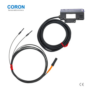 Sensor de sistema óptico avanzado CORON, detección de salida NPN PNP, sensor de fibra óptica de alta precisión de larga distancia con amplificador