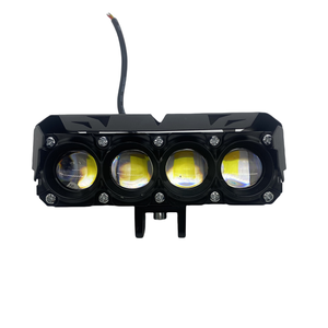 ไฟหน้ารถมอเตอร์ไซค์สี่เลนส์ LED สปอร์ตไลท์ลำแสงสูง/ต่ำไฟตัดหมอกสำหรับขับขี่รถจักรยานยนต์