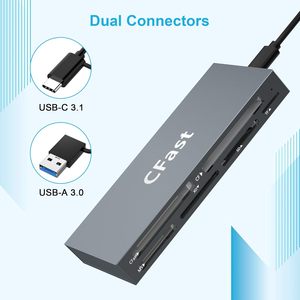 6 1 yüksek hızlı 3.2 tip C 312Mb/s kart okuyucu harici XD kart adaptörü TF SD 4.0 CFast yuvası CFast DC USB C kart okuyucu s yazar - Product Image 4