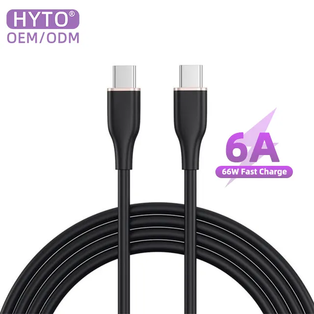 66W Type C Fast Charging Cable Soft Silicone USB A to USB-C Phone Charger Cord for Samsung iPhone Smart Phone Laptops