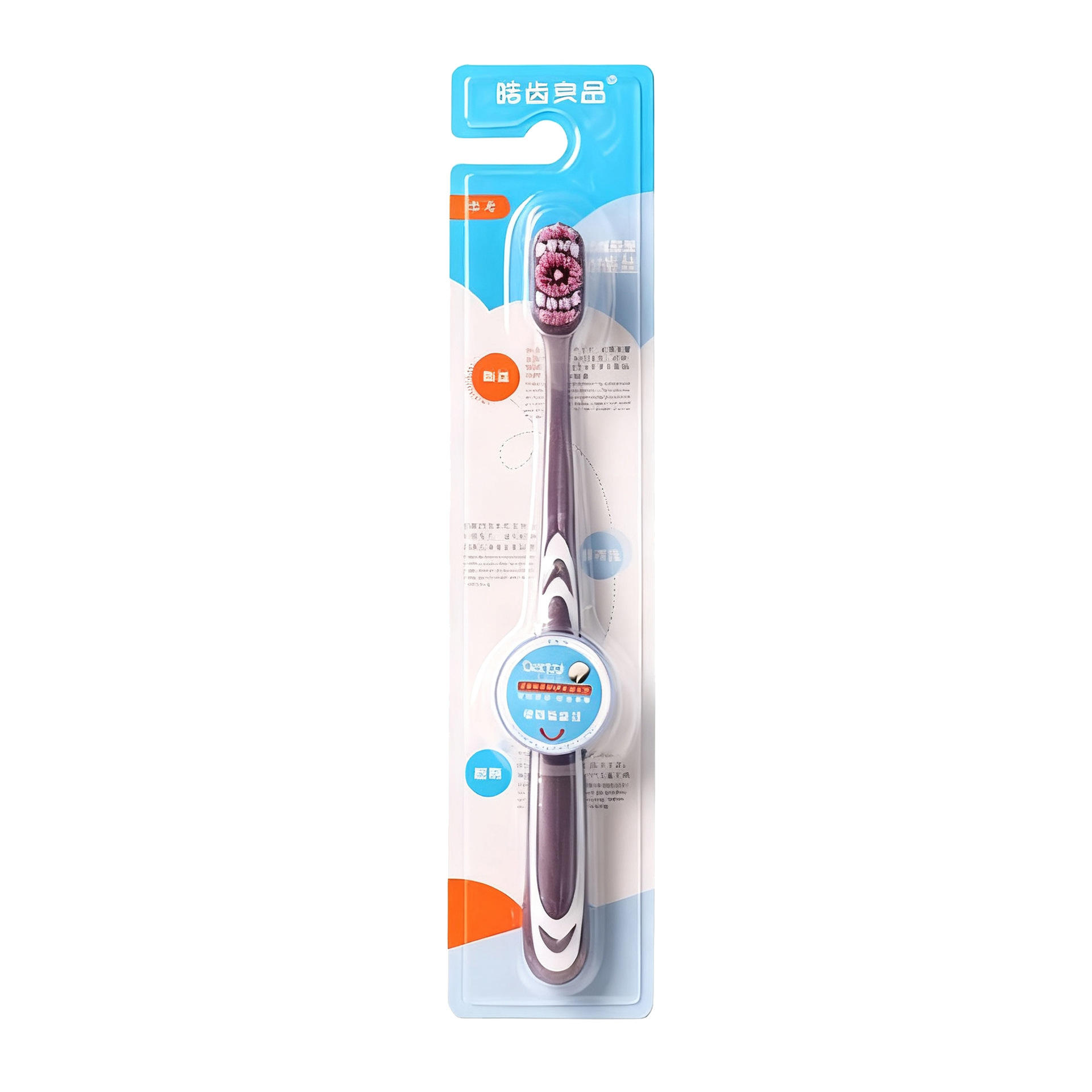 แปรงสีฟันขนแปรงนุ่มแบบเกลียว สีม่วง