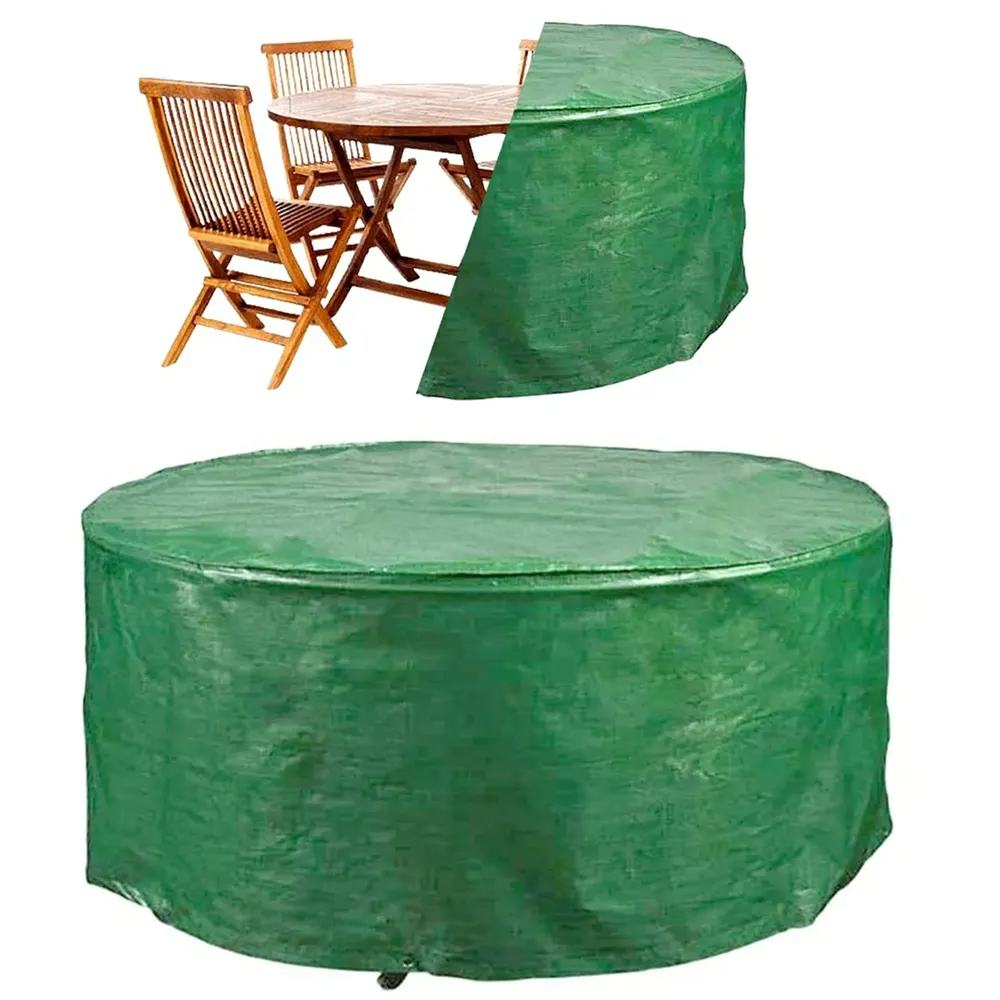 Heavy Duty große runde Terrassen möbel Tischs tühle Abdeckung PE Gartenmöbel Abdeckungen wasserdicht
