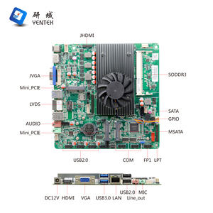 Mini placa base integrada Intel I5 3210M de doble núcleo HM77 DDR3 todo en uno placa base 2 HD VGA LVDS mini ITX placa base industrial