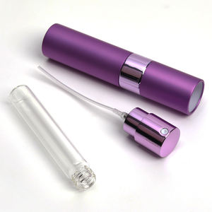 Custom Logo 8ml 10ml Preto Matte Alumínio Perfume Atomizador Garrafa Portátil Mini Viagem Vidro Hot Stamping Twist-up Recarregável - Product Image 5