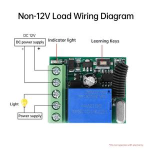 12V 10A relè modulo interruttore di controllo 433Mhz ricevitore universale telecomando per cancello LED porta Garage di controllo elettrodomestici - Product Image 4