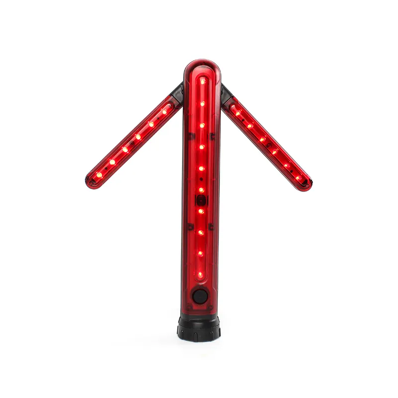 2024 newest USB recharge outdoor fold able car use LED signal lamp warning light working light with 4 magnet red light SOS