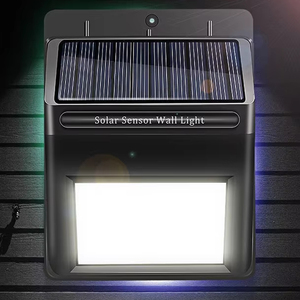 Compact Solar Wall <strong>Lamp</strong> with Integrated 3.7V LED <strong>Lamp</strong> Beads and Solar Spotlight Function - Product Image 1