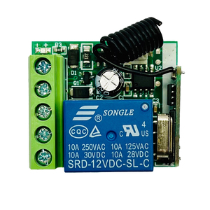 Long Range 433MHz HF-Sender Empfänger 1-Kanal-Luftmaus mit 1 4 Tasten DC12V-Fernbedienungsschalter Metall material