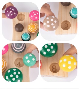 C02216 2024 Factory Direct Sales Mushroom Logarithmic Plate Wooden Toys Harvest Game Educational Learning <strong>Shape</strong> <strong>Sorting</strong> &amp; Number - Product Image 2